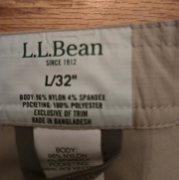 Mens LLBean Tropicwear Pants, Large (36-38) with 32" inseam - Picture 5 of 5